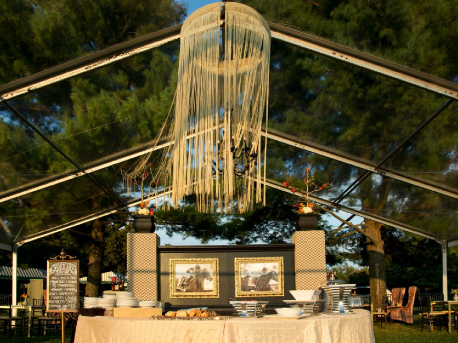 Tent on Jockeytips Club lawn